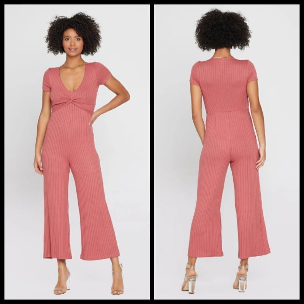 💕L*SPACE💕 Jasmine Ribbed Jumpsuit Brick M NWT